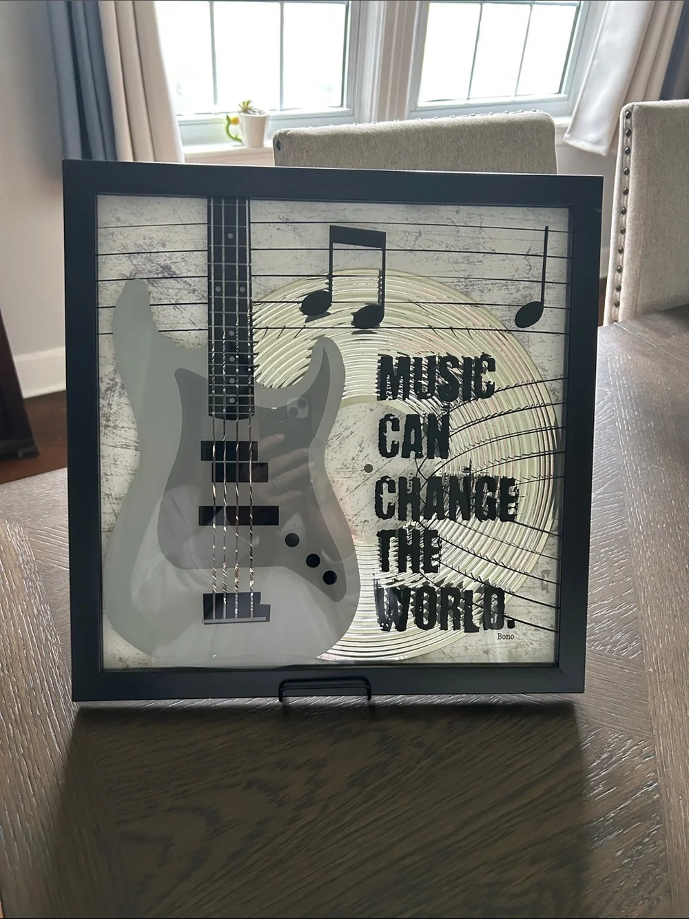 Music Can Change The World Framed Wall Art 15.5x15.5